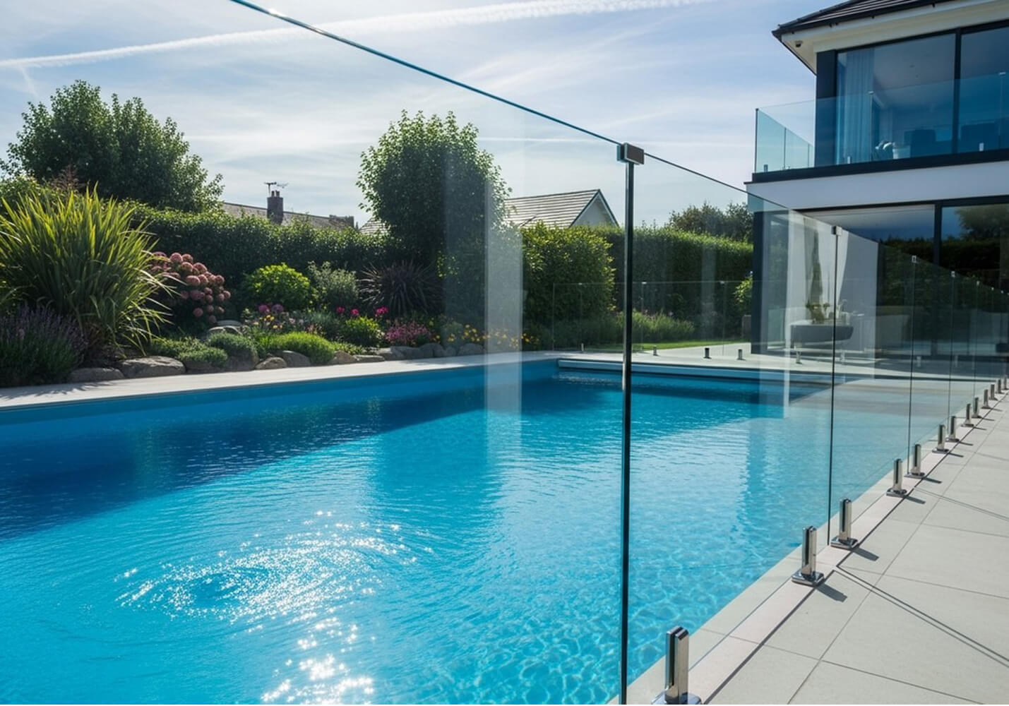 glass swimming pool railing 5